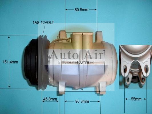 Auto Air Gloucester 14-6096R - Компресор, климатизация vvparts.bg