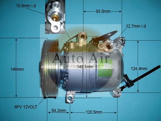 Auto Air Gloucester 14-6072 - Компресор, климатизация vvparts.bg