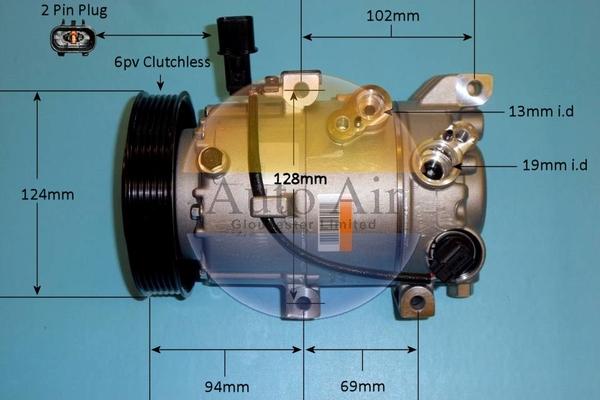 Auto Air Gloucester 14-0415 - Компресор, климатизация vvparts.bg