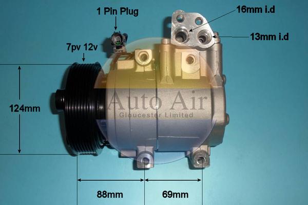 Auto Air Gloucester 14-0413P - Компресор, климатизация vvparts.bg