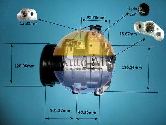 Auto Air Gloucester 14-0412P - Компресор, климатизация vvparts.bg