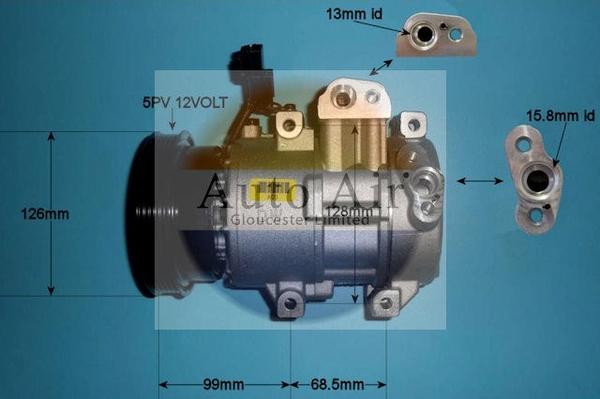 Auto Air Gloucester 14-0412 - Компресор, климатизация vvparts.bg