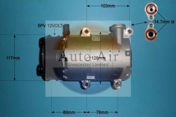 Auto Air Gloucester 14-0099 - Компресор, климатизация vvparts.bg