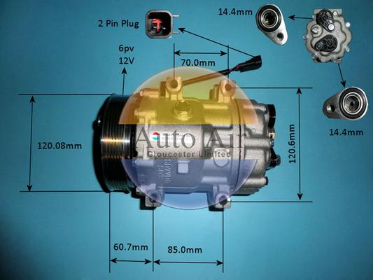 Auto Air Gloucester 14-0094p - Компресор, климатизация vvparts.bg