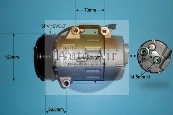 Auto Air Gloucester 14-0097P - Компресор, климатизация vvparts.bg