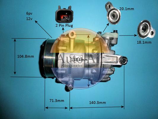 Auto Air Gloucester 14-0057P - Компресор, климатизация vvparts.bg