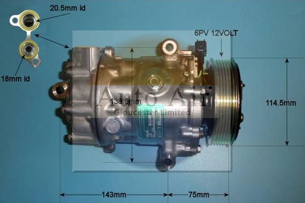 Auto Air Gloucester 14-0057 - Компресор, климатизация vvparts.bg