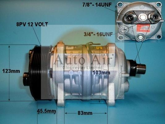 Auto Air Gloucester 14-0064A - Компресор, климатизация vvparts.bg