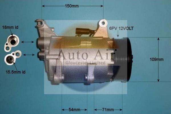 Auto Air Gloucester 14-0007P - Компресор, климатизация vvparts.bg