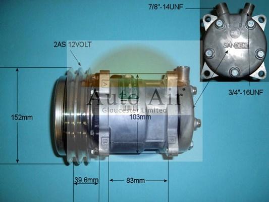 Auto Air Gloucester 14-0010 - Компресор, климатизация vvparts.bg