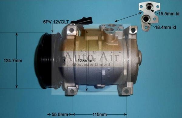 Auto Air Gloucester 14-0088P - Компресор, климатизация vvparts.bg