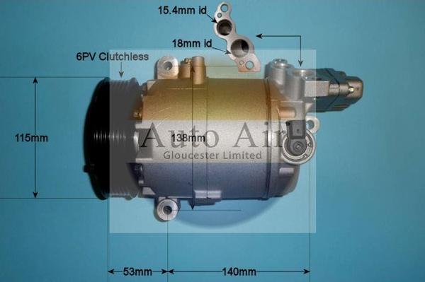 Auto Air Gloucester 14-0036P - Компресор, климатизация vvparts.bg