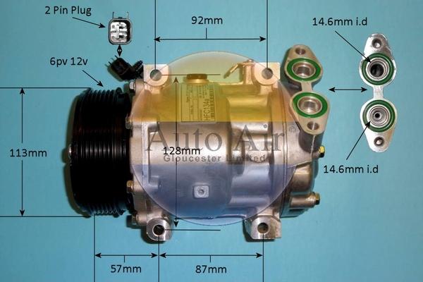 Auto Air Gloucester 14-0073p - Компресор, климатизация vvparts.bg