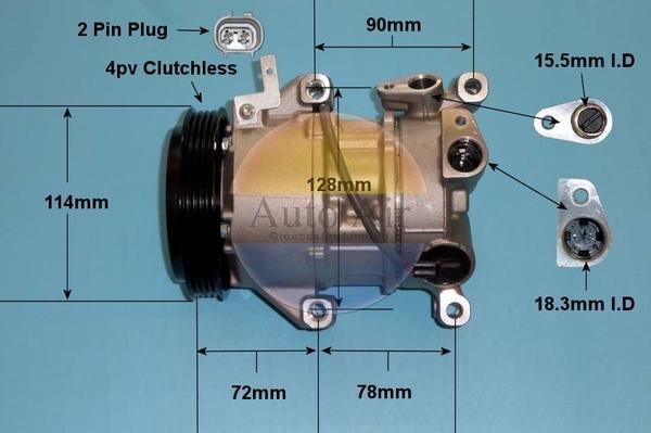 Auto Air Gloucester 14-0199P - Компресор, климатизация vvparts.bg