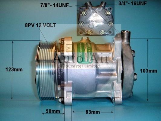 Auto Air Gloucester 14-0103B - Компресор, климатизация vvparts.bg