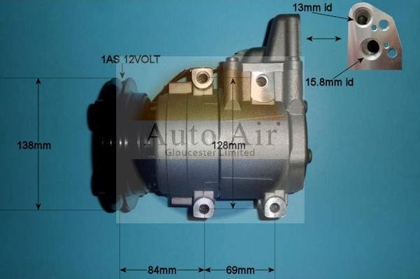 Auto Air Gloucester 14-0126P - Компресор, климатизация vvparts.bg