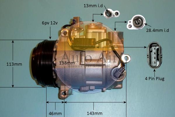 Auto Air Gloucester 14-0123P - Компресор, климатизация vvparts.bg