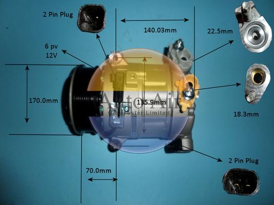 Auto Air Gloucester 14-0800P - Компресор, климатизация vvparts.bg