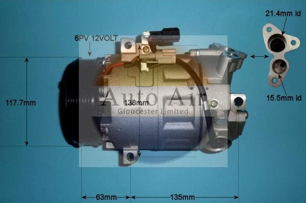 Auto Air Gloucester 14-0343P - Компресор, климатизация vvparts.bg