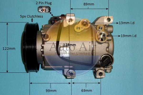 Auto Air Gloucester 14-0354P - Компресор, климатизация vvparts.bg