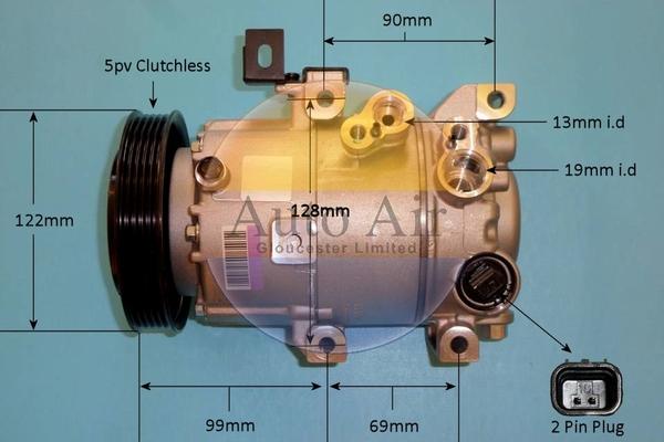 Auto Air Gloucester 14-0354 - Компресор, климатизация vvparts.bg