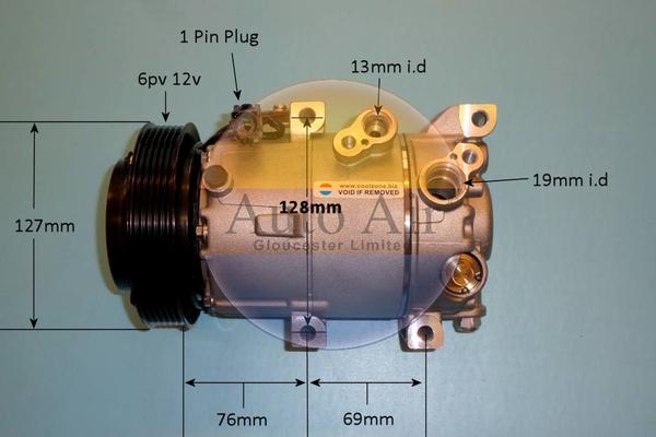 Auto Air Gloucester 14-0357P - Компресор, климатизация vvparts.bg