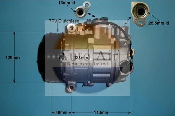 Auto Air Gloucester 14-0308P - Компресор, климатизация vvparts.bg