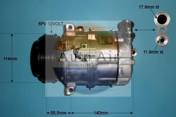 Auto Air Gloucester 14-0334 - Компресор, климатизация vvparts.bg