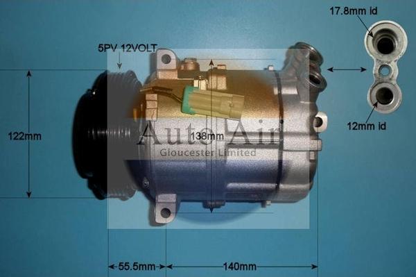 Auto Air Gloucester 14-0333P - Компресор, климатизация vvparts.bg