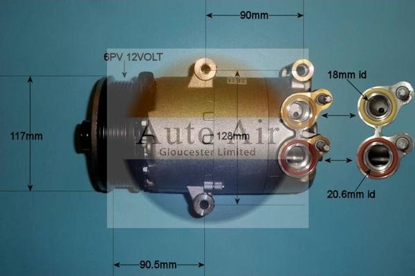 Auto Air Gloucester 14-0326 - Компресор, климатизация vvparts.bg