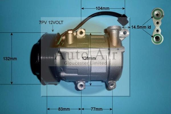 Auto Air Gloucester 14-0321P - Компресор, климатизация vvparts.bg