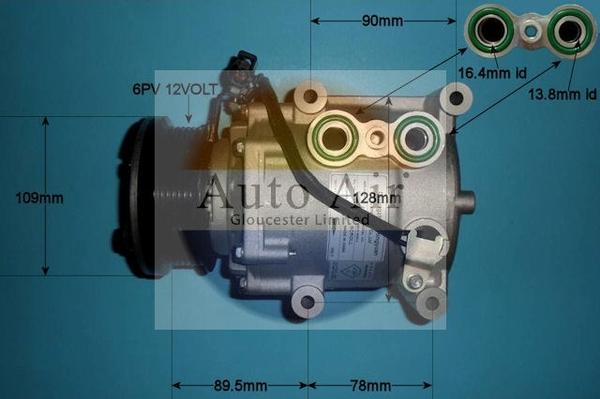 Auto Air Gloucester 14-0322P - Компресор, климатизация vvparts.bg