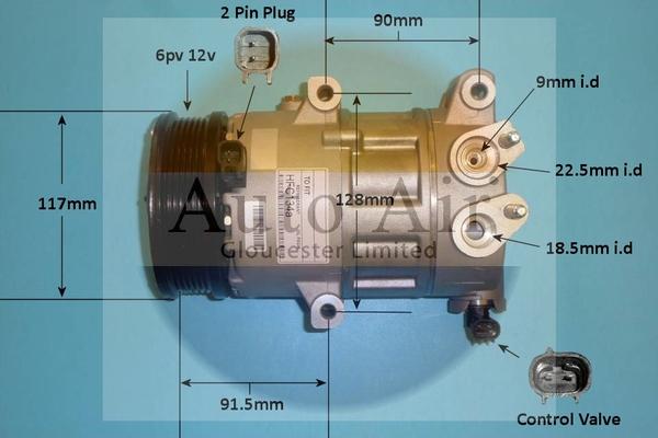 Auto Air Gloucester 14-0294P - Компресор, климатизация vvparts.bg