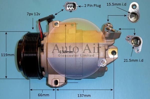 Auto Air Gloucester 14-0250P - Компресор, климатизация vvparts.bg