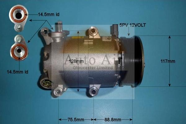 Auto Air Gloucester 14-0208 - Компресор, климатизация vvparts.bg