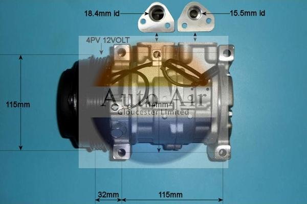 Auto Air Gloucester 14-0211P - Компресор, климатизация vvparts.bg