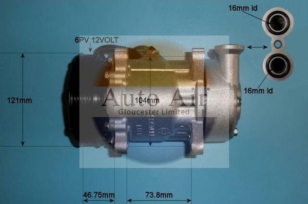 Auto Air Gloucester 14-0281P - Компресор, климатизация vvparts.bg