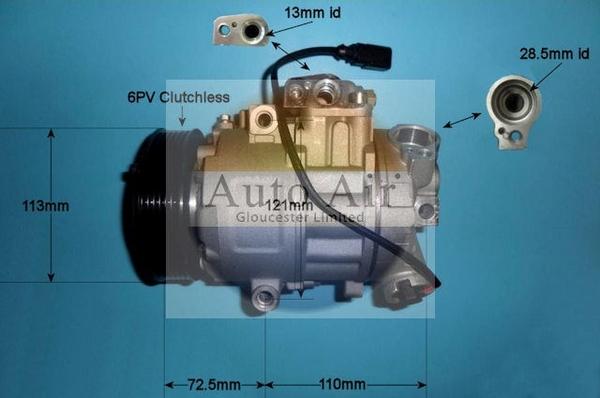 Auto Air Gloucester 14-0288P - Компресор, климатизация vvparts.bg