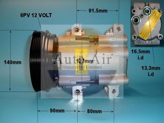 Auto Air Gloucester 14-0234 - Компресор, климатизация vvparts.bg