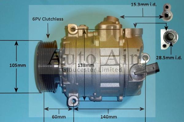 Auto Air Gloucester 14-0238P - Компресор, климатизация vvparts.bg