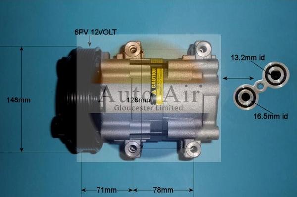 Auto Air Gloucester 14-0233P - Компресор, климатизация vvparts.bg