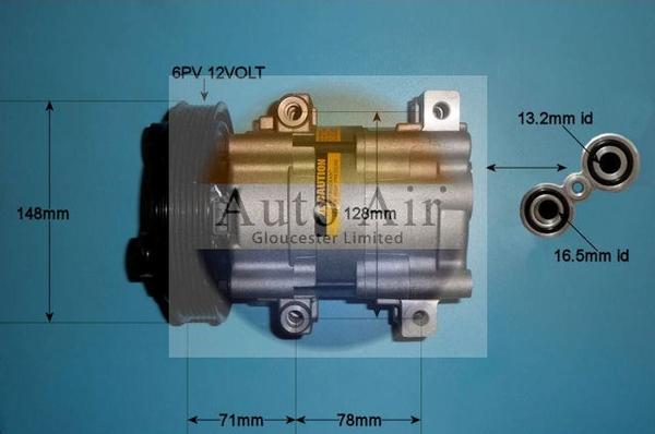 Auto Air Gloucester 14-0233 - Компресор, климатизация vvparts.bg