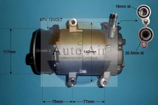 Auto Air Gloucester 14-0232P - Компресор, климатизация vvparts.bg