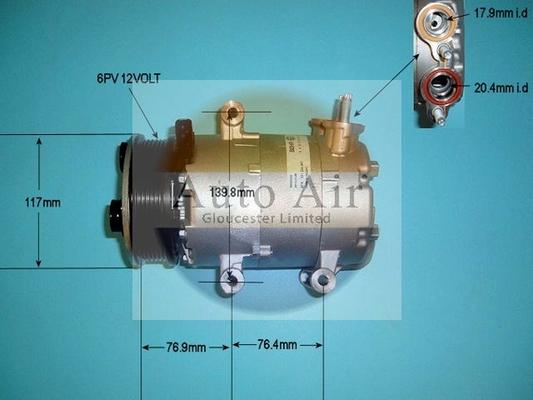 Auto Air Gloucester 14-0232 - Компресор, климатизация vvparts.bg