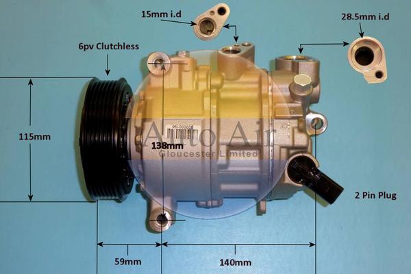 Auto Air Gloucester 14-0762P - Компресор, климатизация vvparts.bg