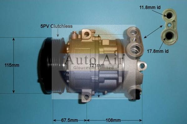 Auto Air Gloucester 14-1446P - Компресор, климатизация vvparts.bg