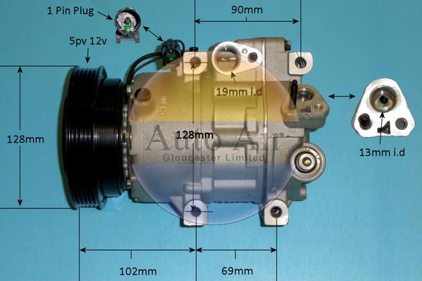 Auto Air Gloucester 14-1459P - Компресор, климатизация vvparts.bg