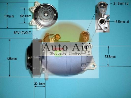 Auto Air Gloucester 14-1454 - Компресор, климатизация vvparts.bg