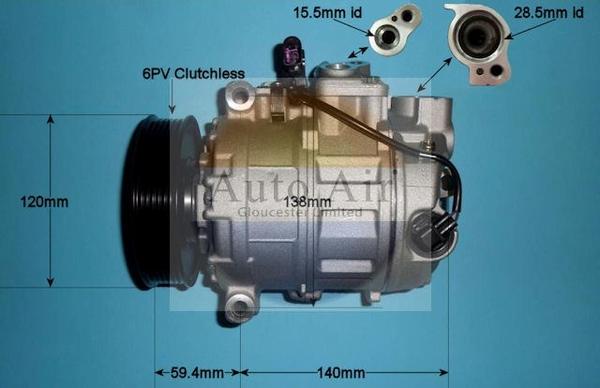 Auto Air Gloucester 14-1456P - Компресор, климатизация vvparts.bg