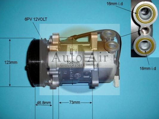 Auto Air Gloucester 14-1433R - Компресор, климатизация vvparts.bg